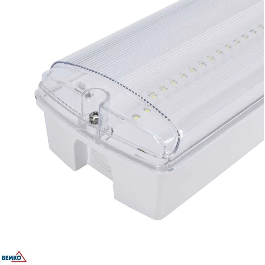 Luxmena 3,5W светодиодный настенный аварийный светильник GALER, белый, 6500K, IP65, 3 часа работы в автономном режиме, с набором – 3