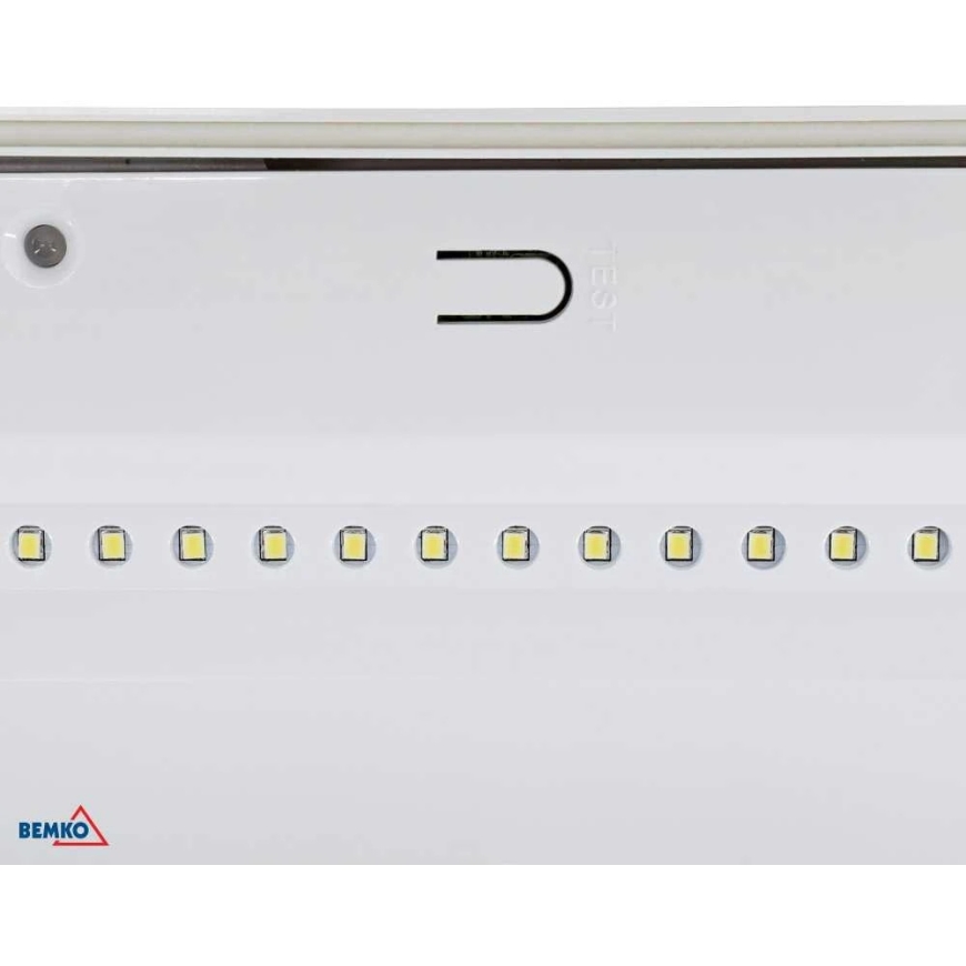 Luxmena 3,5W LED paviršinis evakuacinis šviestuvas GALER, baltas, 6500K, IP65, 3h veikimas autonominiu režimu, su piktogramų rin – 4