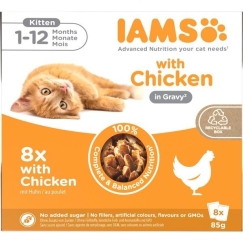 IAMS DELIGHTS Kassi Toit Kastmes karp – märg kassitoit – 8x85g