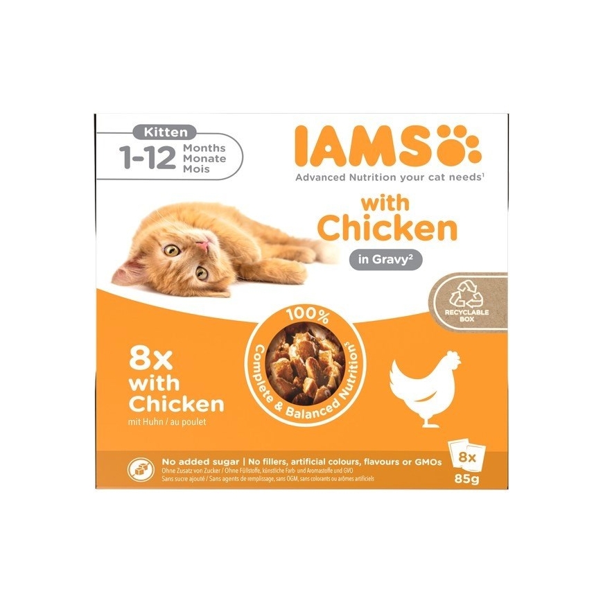 IAMS DELIGHTS Kissat Gravy - märkäruoka - 8x85g