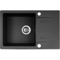 PYRAMIS LEFKADA sink (68x44) 1B 1D black + Flessi Black Edition tap - 070 260 611F PYRAMIS LEFKADA sink (68x44) 1B 1D black + Flessi Black Edition tap - 070 260 611F