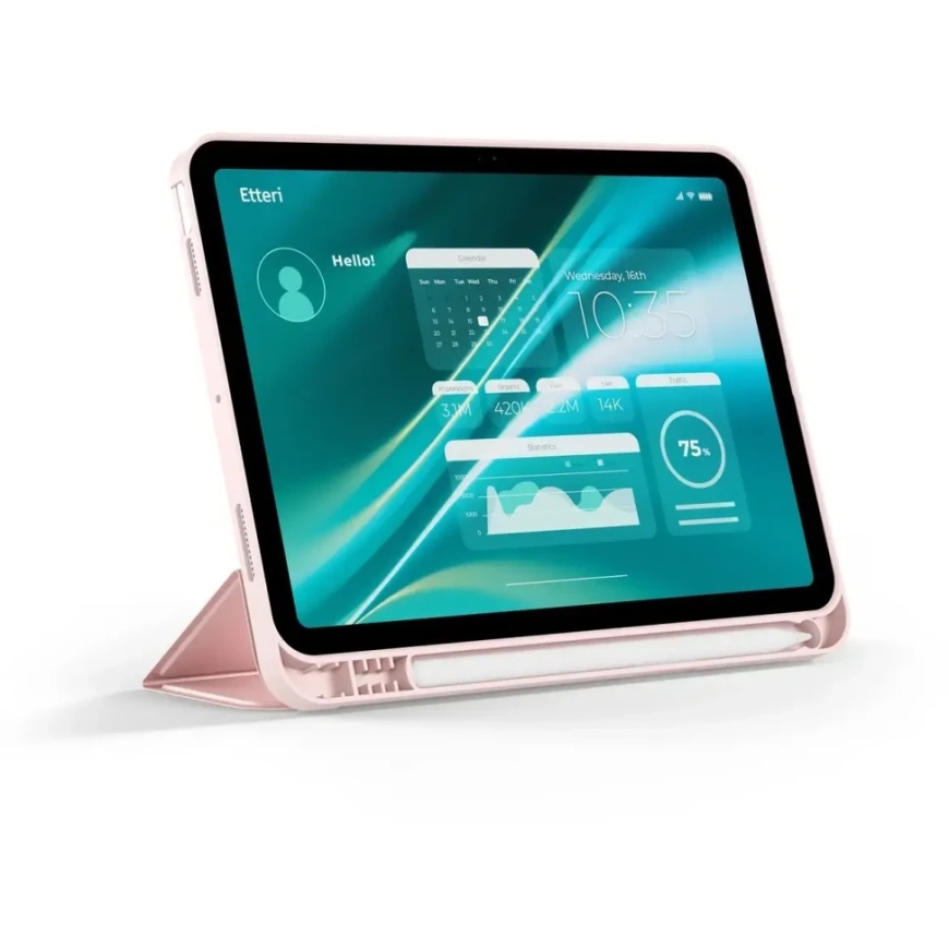 Telforceone Etteri dėklas, skirtas Apple iPad 7 2019 / 8 2020 / 9 2021 10,2 colio, šviesiai rožinės spalvos – 4