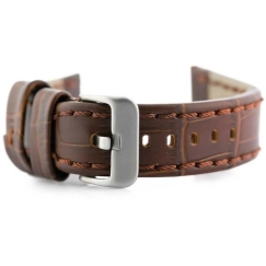 Leather watch strap "Pacific W49" – dark brown – 22 mm
