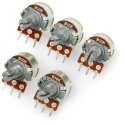 Oem Rotary Potentiometer 10kΩ Linear 1/8W - 5 pcs