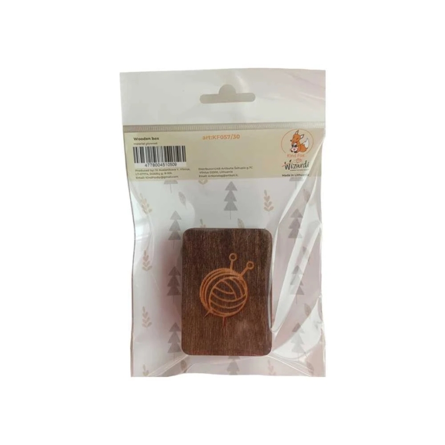 Kind Fox by Wizardi Yuliya Ausianikava individual activity according to certificate No. 1201908 Wooden box for knitting markers – 2