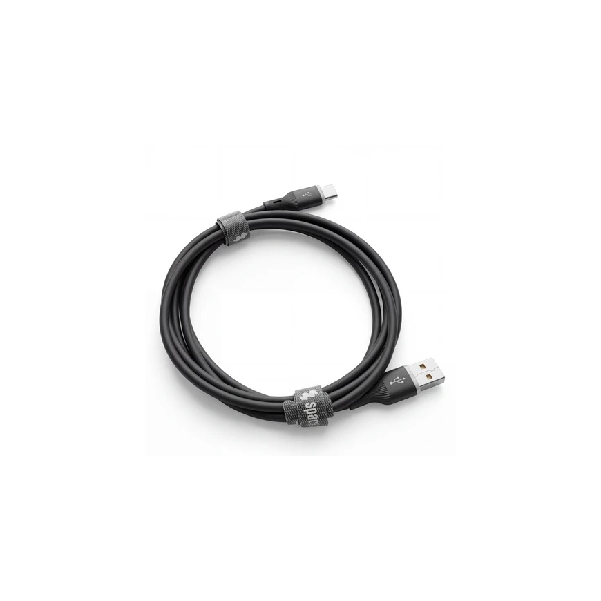 Spacetronik USB2.0 A-C LED cable 60W silicone, black, 0.5 m – 3