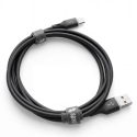 Spacetronik USB2.0 A-C LED kaabel 60W silikoon, must, 0,5 m Spacetronik USB2.0 A-C LED kaabel 60W silikoon, must, 0,5 m