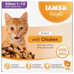 IAMS DELIGHTS Kassi in Jelly karp – niiske kassitoit – 8x85g