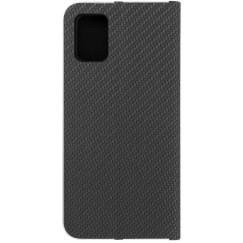 Чехол OEM LUNA Book Carbon для Samsung Galaxy A51 черного цвета