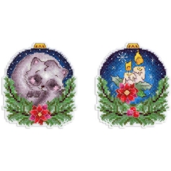 Beldizart Izšūšanas komplekts "Jaungada bumba ar lāci" 10x9 cm SR-1161