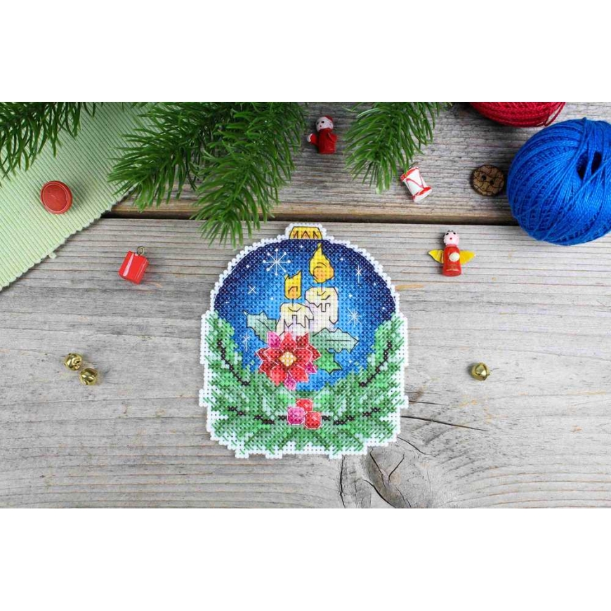 Beldizart Izšūšanas komplekts "Jaungada bumba ar lāci" 10x9 cm SR-1161 – 3