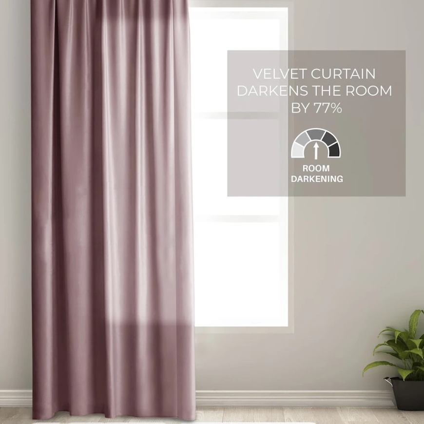 AmeliaHome Samta aizkars ar cilpām 140 × 270 cm, brūns
