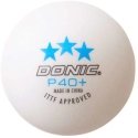 Столбовые теннисные мячи DONIC P40+ 3 звезды ITTF 3 шт белый