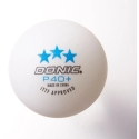 DONIC P40+ galda tenisa bumbiņas 3 zvaigznes ITTF 3 gab. balta DONIC P40+ galda tenisa bumbiņas 3 zvaigznes ITTF 3 gab. balta
