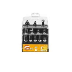LEMAN F7100.712 Router Bit Set 8 mm 12 pcs.