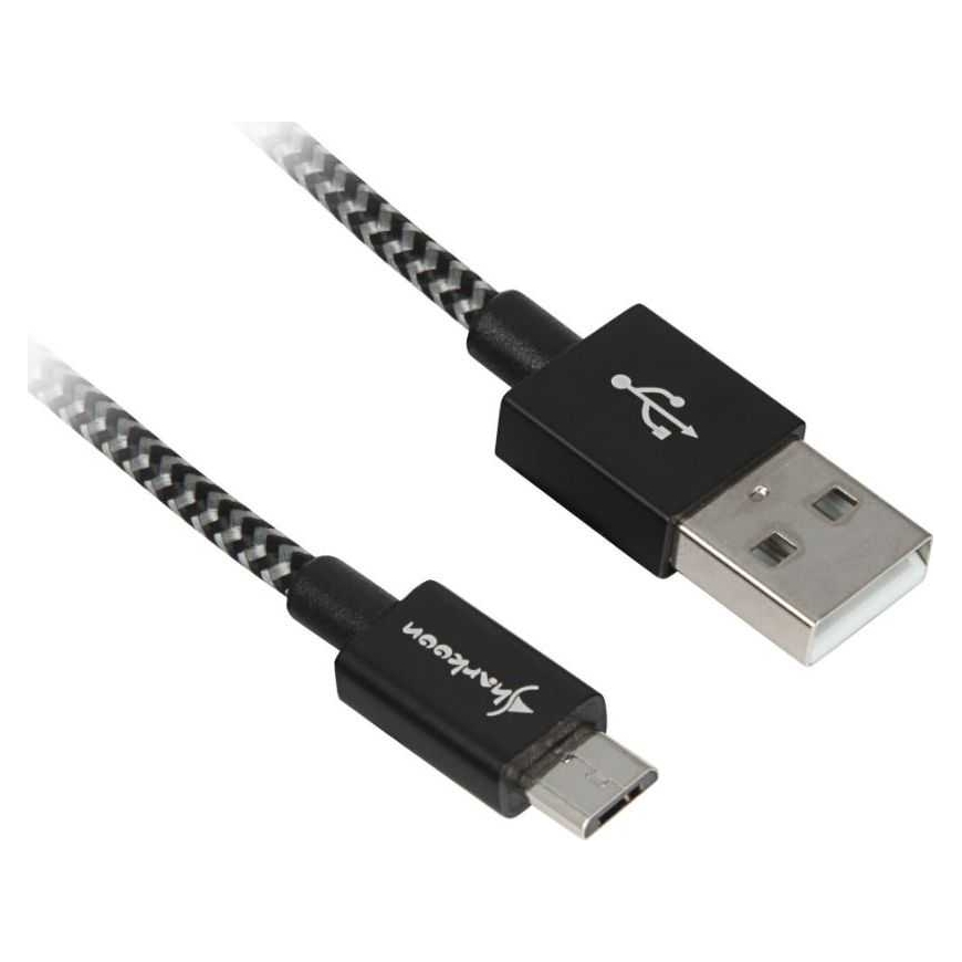 Sharkoon USB 2.0 A-B kabelis juodas/pilkas 1.0m