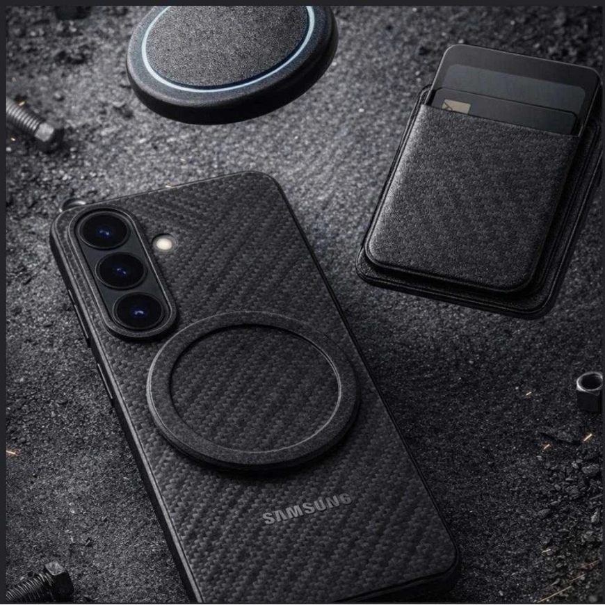 KS942SN Carbon Magnet maciņš Samsung Galaxy S26, Melns – 4