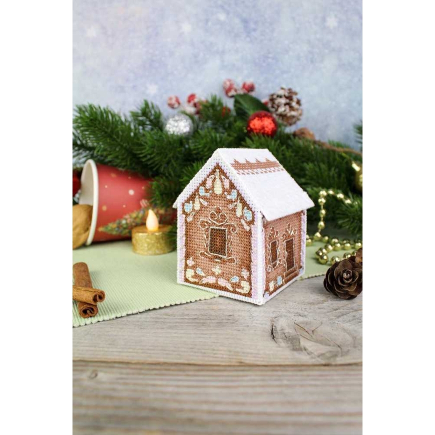 Beldizart Cross Stitch Kit "3D Toy. Gingerbread House" 6x8x6 cm SR-963