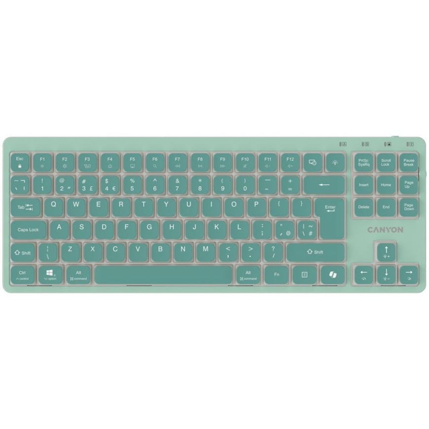 CANYON Klaviatūra OnType 10 Zema profils EN Vadu Zaļa