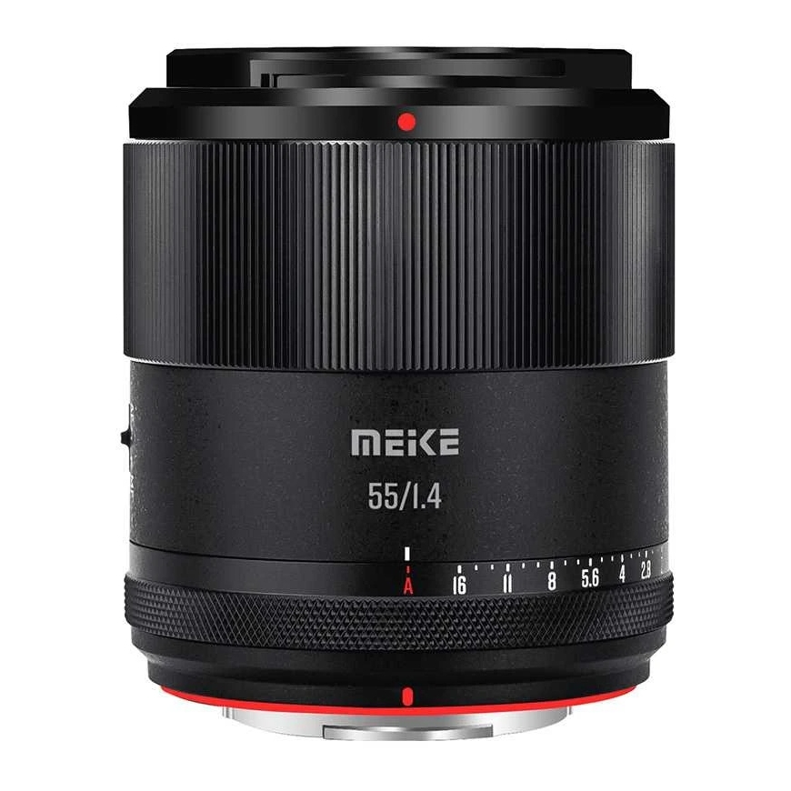 Camera - Meike 55mm f/1.4 AF lens (Sony E, 11 elements, 0.61m focusing)
