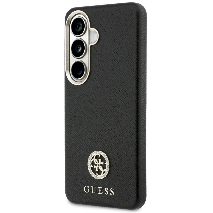 Guess „MagSafe“ apvalks „Samsung Galaxy S26+“, ar apaļu melnu cirkonija akmeni un apaļu logotipu – 4