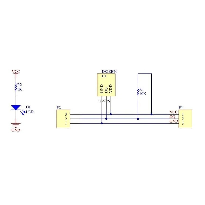 Oem Датчик температуры DS18B20+ модуль - синий – 2
