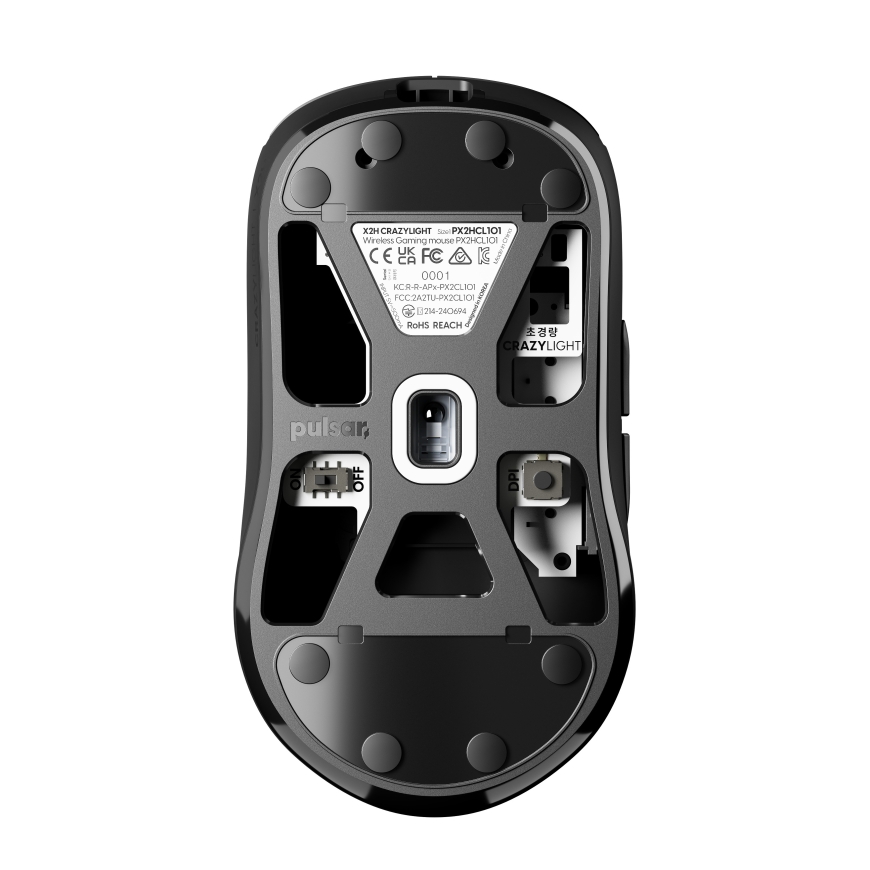 Pulsar X2H CRAZYLIGHT vidēja izmēra pelihiiri, melna – 5