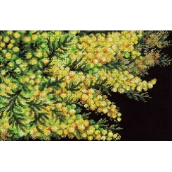 Beldizart ristpistesilmuse komplekt "Kevadine mimosa" 18x27 cm SNV-950