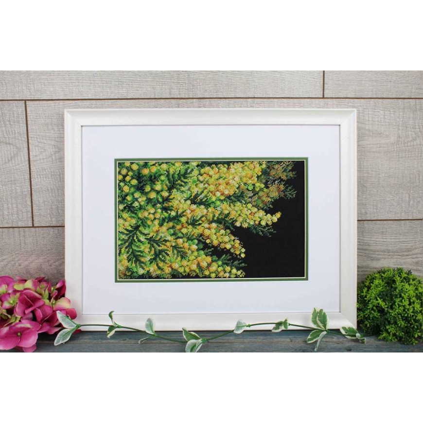 Beldizart Cross Stitch Embroidery Kit "Spring Mimosa" 18x27 cm SNV-950 – 2