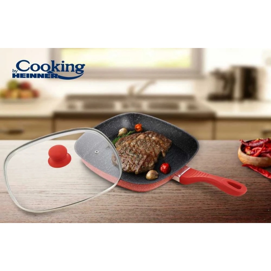 Cooking By Heinner GRILLIPANNU ALU+KANSI 28x4CM, Oranssi GRAYS, HEINNER RUOKATUOTANTO – 4