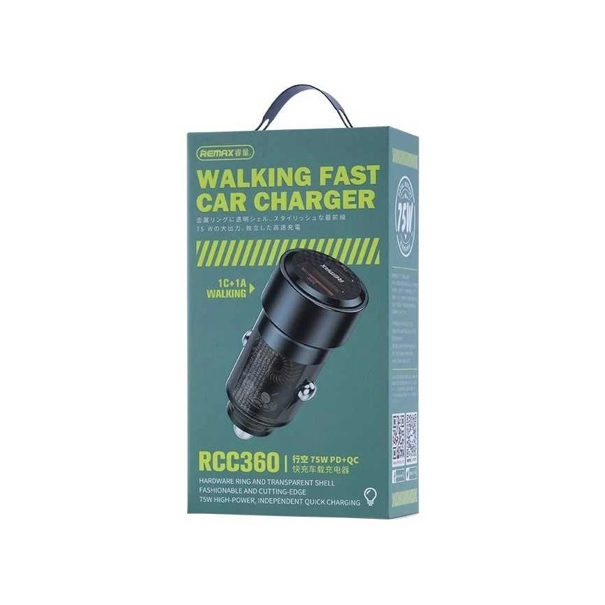 Remax RCC360 PD/QC 75W A+C kiirusauto laadija – 2