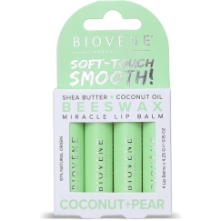 Biovene Soft-Touch Smooth! Beeswax Coconut+Pear Lip Balm Set, 17 g