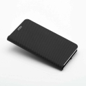 Forcell Oem LUNA Book Carbon vāks Xiaomi Redmi Note 10 5G / Poco M3 Pro / Poco M3 Pro 5G melns