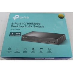 IZPĀRDOTS. TL-SF1008LP Slēdzis, Ne pārvaldīts, Galda, 8x10/100Mbps porti, 4xPoE porti, ārējais PSU, Tērauda korpuss | IZPĀRDOTS.
