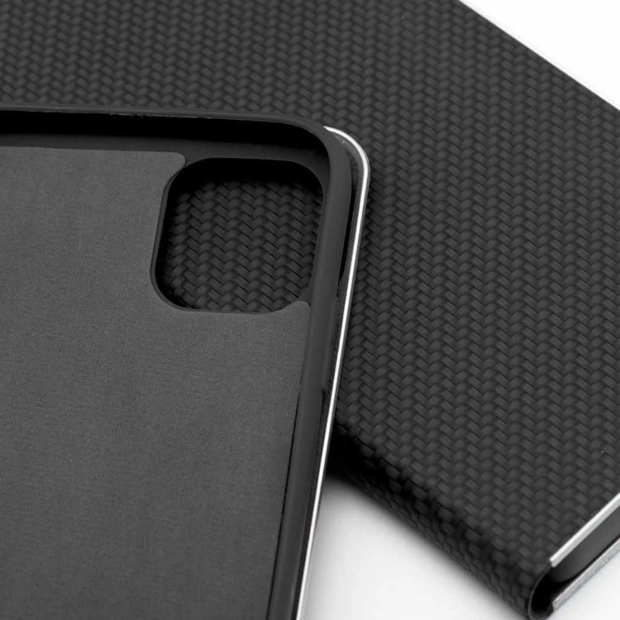 Dėklas Forcell Oem LUNA Book Carbon skirtas Xiaomi Redmi Note 10 5G / Poco M3 Pro / Poco M3 Pro 5G juodos spalvos – 4