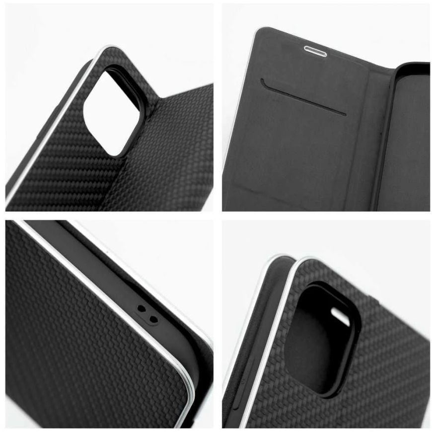 Dėklas Forcell Oem LUNA Book Carbon skirtas Xiaomi Redmi Note 10 5G / Poco M3 Pro / Poco M3 Pro 5G juodos spalvos – 5
