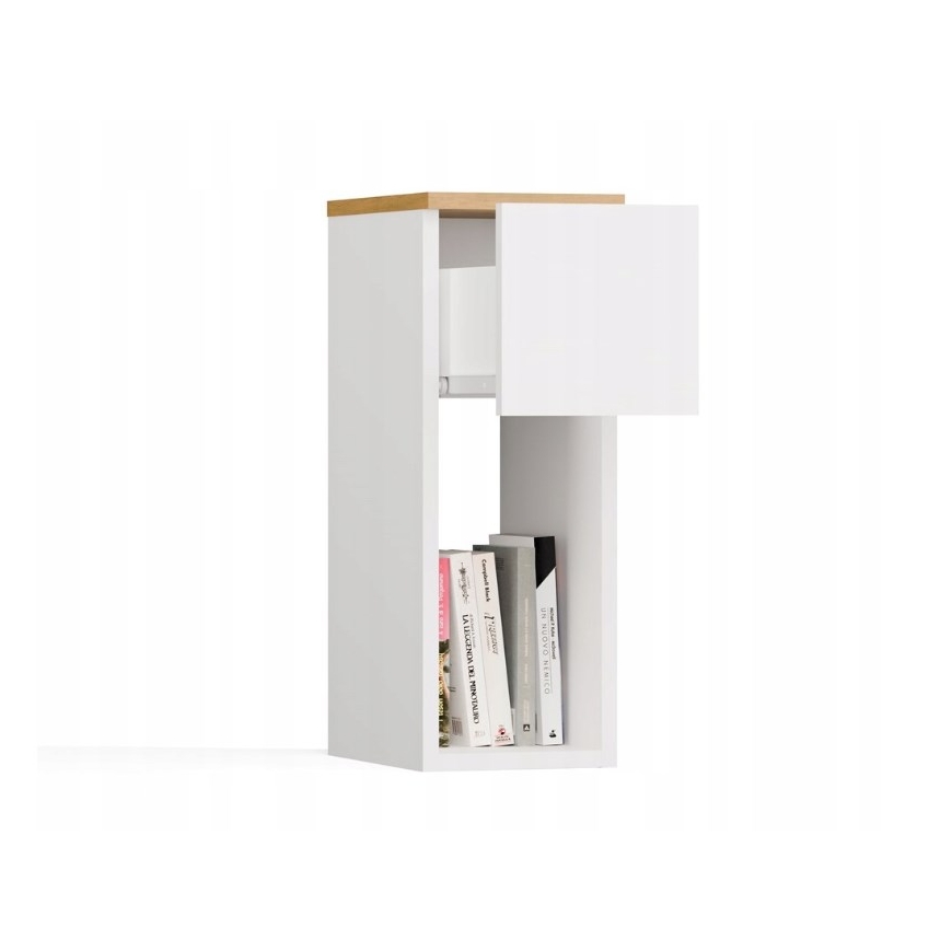 GALAX 20/1S WHITE/ARTISAN BEDSIDE TABLE – 2