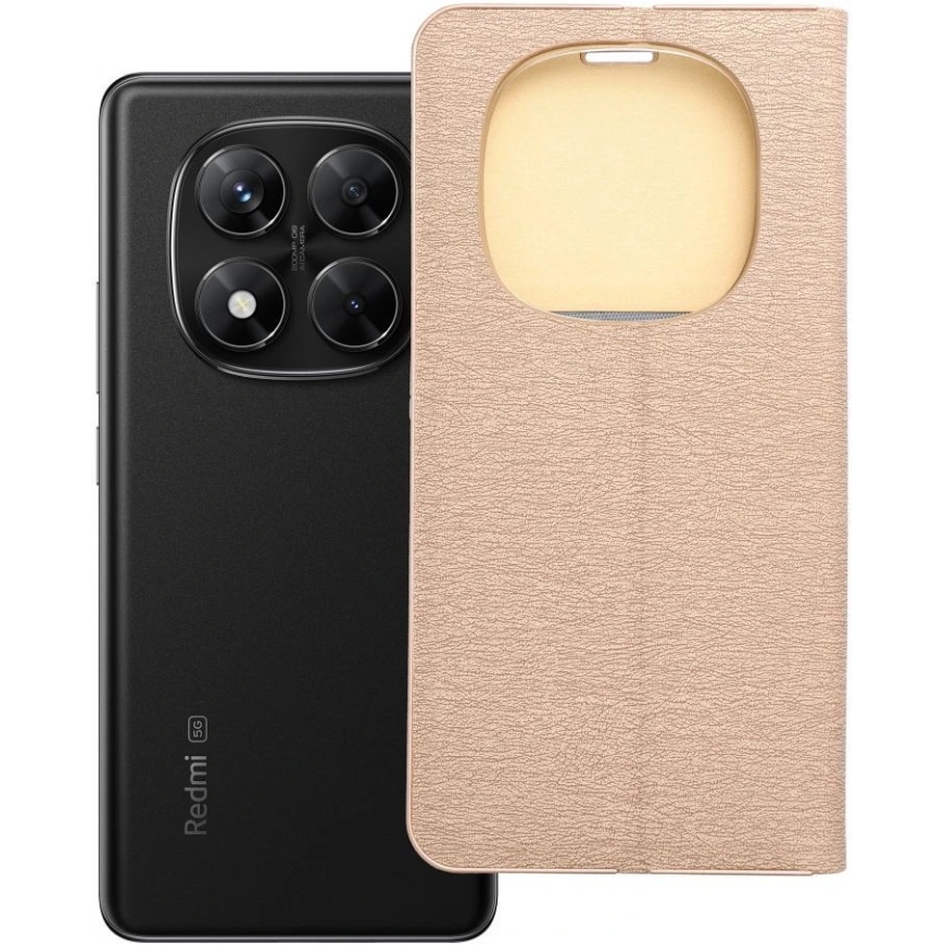 Чехол OEM LUNA Book Gold для Xiaomi Redmi Note 14 PRO 5G / 14 PRO PLUS 5G золотого цвета – 5