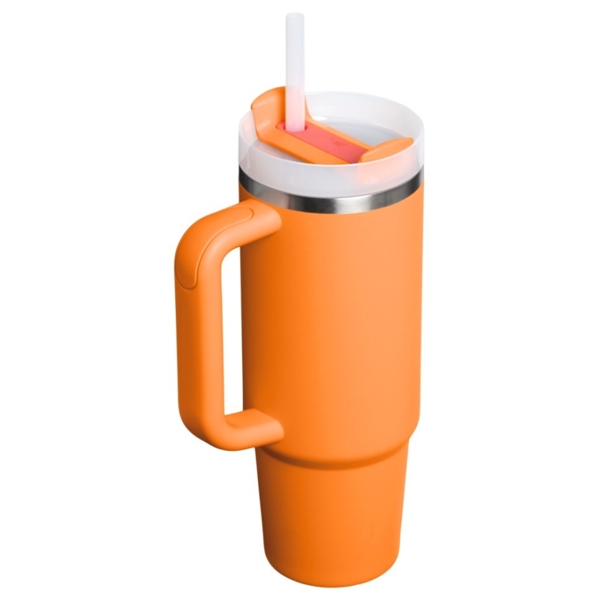 Stanley Quencher H2.0 Flowstate Tumbler Thermos Mug, 0.89L, Goldenrod Coral – 2