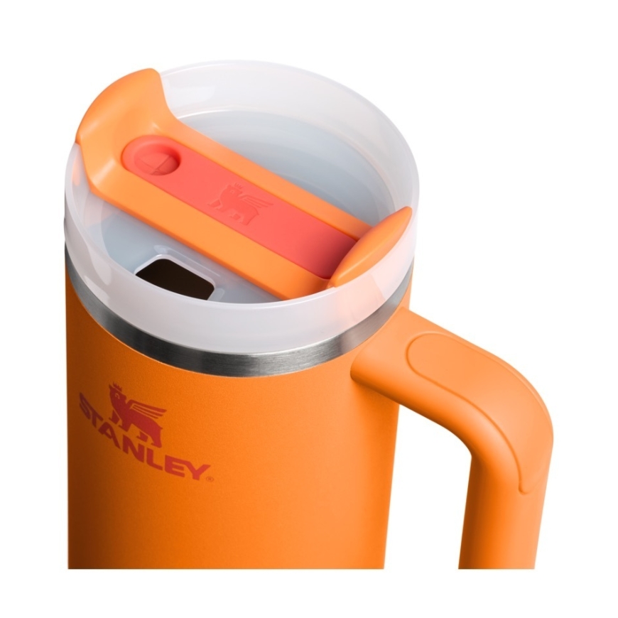 Stanley Quencher H2.0 Flowstate Tumbler Thermos Mug, 0.89L, Goldenrod Coral – 3