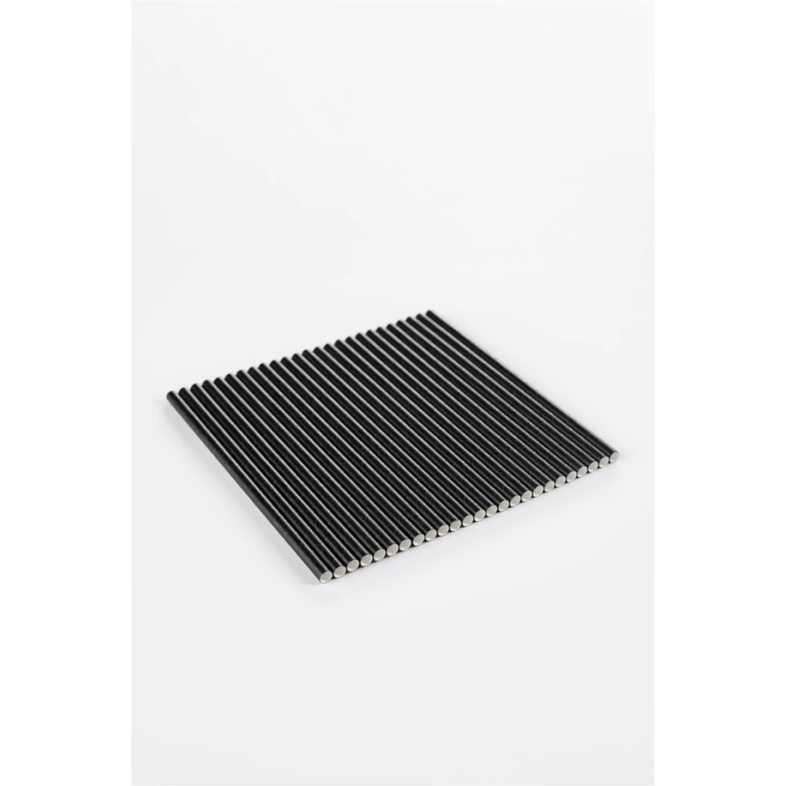 Live Paper Disposable Straws, black, D 8 mm, L 15 cm, 250 pcs – 2