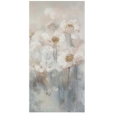 Home4You Картина маслом 60x120см, Белые цветы