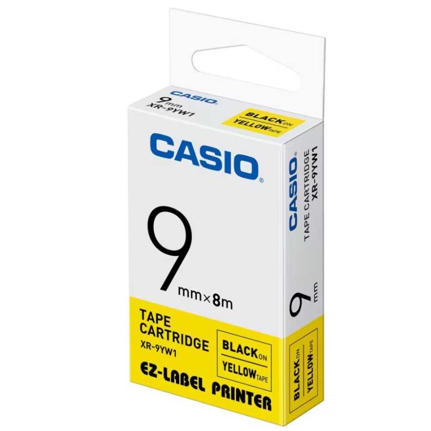 Casio XR-9 YW 9 mm black on yellow