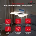 Maclean Saliekamais galds, balts, pārnēsājams, 100x65 cm, max. 50 kg, stūra, L formas, MC-1250 L/W Maclean Saliekamais galds, balts, pārnēsājams, 100x65 cm, max. 50 kg, stūra, L formas, MC-1250 L/W