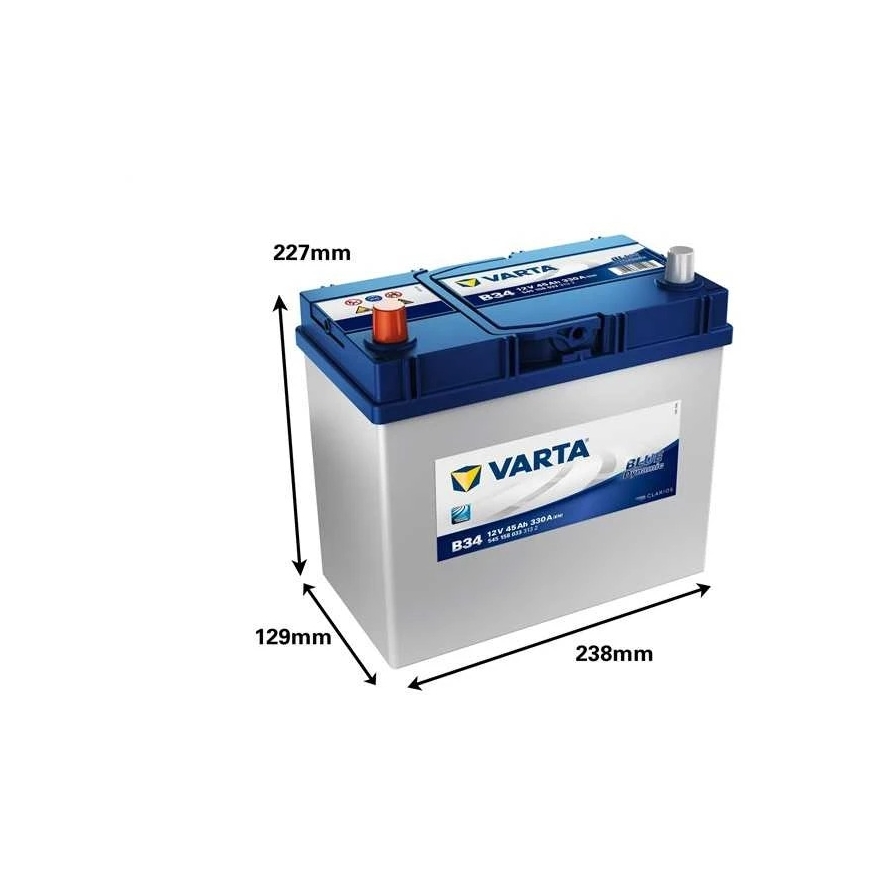 Varta Aku 45 Ah 330 A EN 12V – 2
