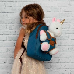 Perletti Tiara Unicorn backpack with plush toy 26cm