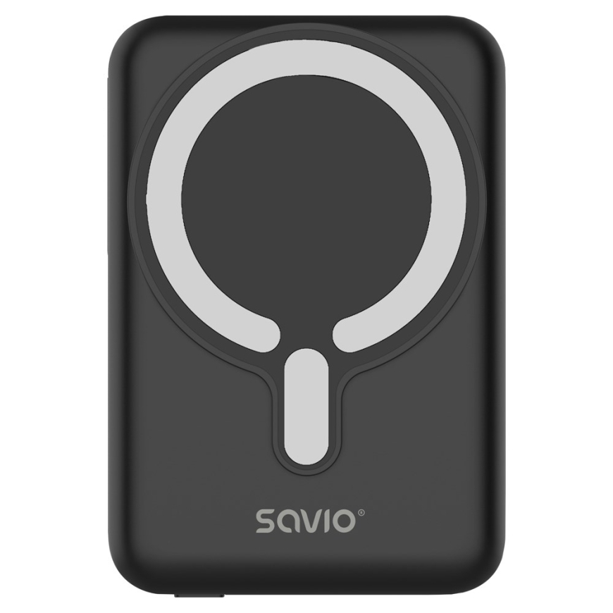 Savio POWERBANK BA-12 10000 mAh, musta, magneettinen