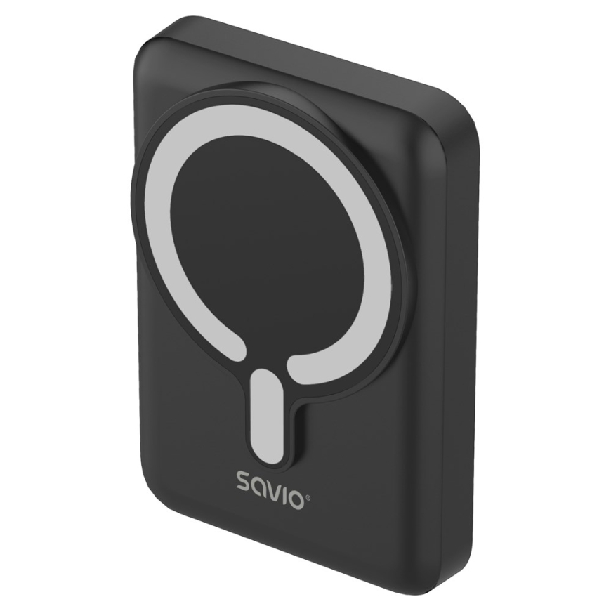 Savio POWERBANK BA-12 10000 mAh, melna, magnētiska – 3
