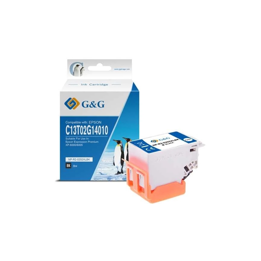 G&G совместимый картридж / чернила C13T02G14010, NP-E-0202XLBK, черный