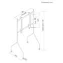 Maclean TV Stand / Cart, on wheels, 37–80", max. load 50 kg, max. VESA 600x400, white, MC-180 W Maclean TV Stand / Cart, on wheels, 37–80", max. load 50 kg, max. VESA 600x400, white, MC-180 W